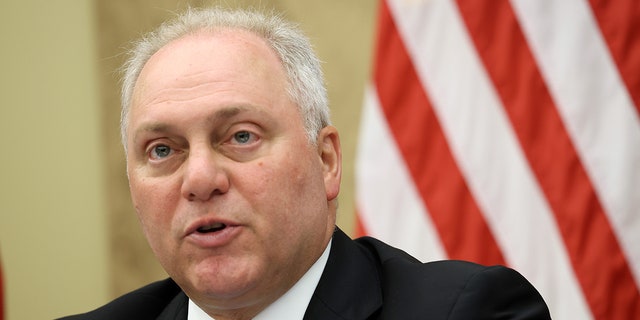 Rep. Steve Scalise delivers a speech on Capitol Hill on June 29, 2021.