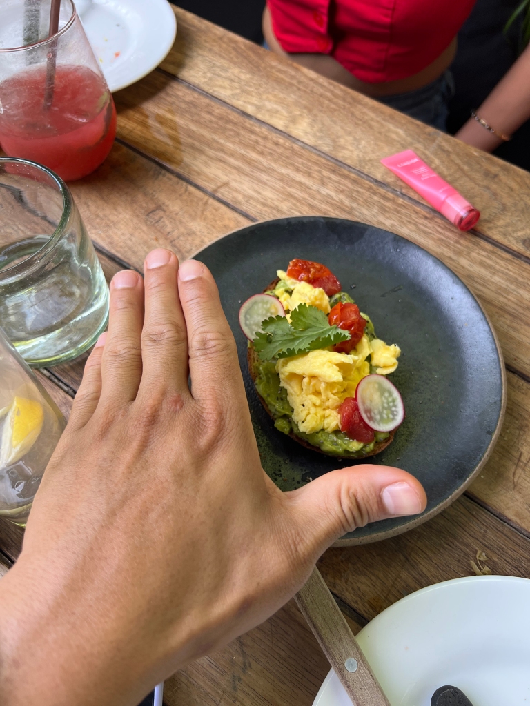 Avocado toast on the island of Gitano