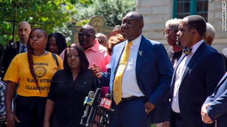 Attorney Ben Crump speaks at a press conference Friday regarding the death of Brianna Grier.