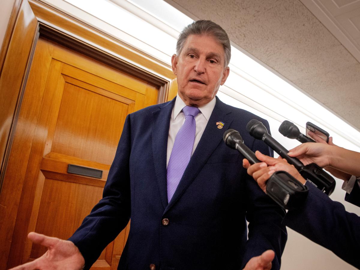 Joe Manchin said he would agree with 'whatever the voters choose' when asked if he wants the Democratic Party to win the midterm elections

